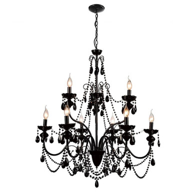 Keen 9 Light Large Chandelier by CWI - 5095P32B-9