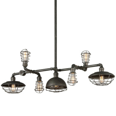 Conduit 7 Light Large Linear Island by Troy - F3819-APW