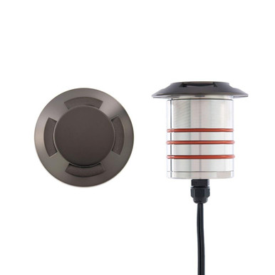 4.1W 1LED Round Beveled Quad DirectionalTop Inground Indicator Light by WAC - 2101