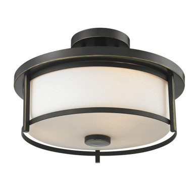 Savannah 2 Light 13.75 Inch Wide Semi Flush Mount by Z-Lite 413SF14 - 413SF14