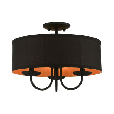 Winchester 3 Light 16 Inch Wide Semi Flush Mount by Livex - 45129-04