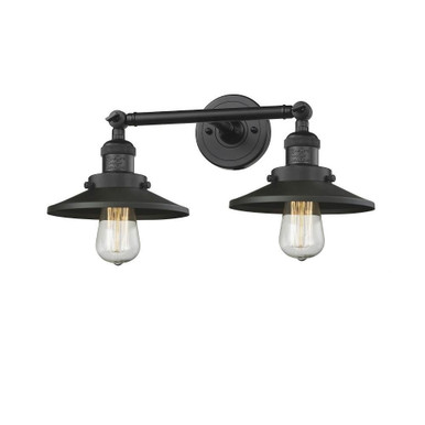Franklin Restoration 2 Light Steel Vanity Light 18 Inch Wide by Innovations - 208-M6-818