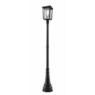 Seoul Two Light Outdoor Post Mount Lantern 14.25 x 101.5 Inch by Z-Lite - 571PHBR-564P-ORB