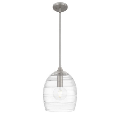 Lucy 1 Light Mini Pendant 13.5 Inch Tall and 10 Inch Wide by Quoizel - LCY1810BN