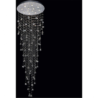 Rain Drop 12 Light 32 Inch Wide Flush Mount by CWI - 6601C32C-12