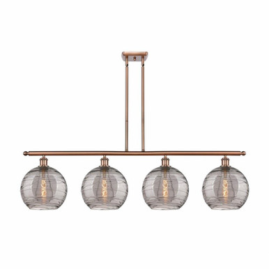 Athens Deco Swirl 4 Oversized Island Pendant 48.25 Inch Wide by Innovations - 516-4I-G1213-10