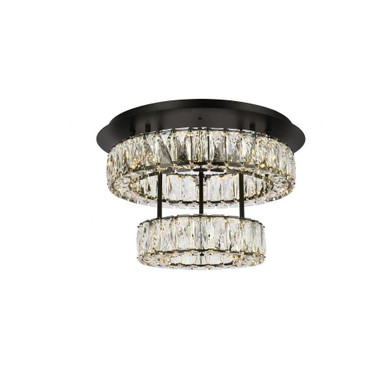 Monroe 36W 2 LED 18 Inch Wide Flush Mount by Elegant - 3503F18L2BK