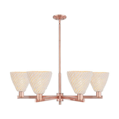 Natural Ballston Dome 6 Light Chandelier 23.88 Inch Wide by Innovations - 716-6CR-NBD-75_P