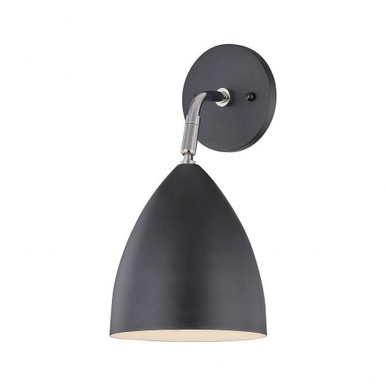 Gia One Light Wall Sconce by Mitzi - H308101-PN/BK