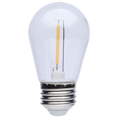1W LED S14 Base String Light Replacement Lamp 3.43 Inch Wide by Satco - S8021R1