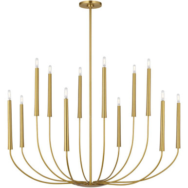 Lois 12 Light Chandelier 37 Inch and 48 Inch Wide by Visual Comfort Studio - EC11812