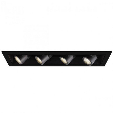 64W 90 CRI 4 LED Flood New Construction Housing 7.13 by 6 Inch by WAC - MT-4LD416N-S30-BK