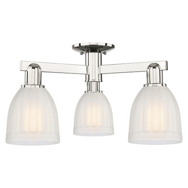 Brookfield 3 Light Semi Flush Mount 11.25 Inch X 23.25 Inch by Innovations - 716-3F-G441