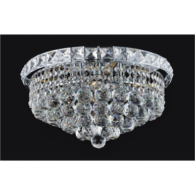 Luminous 4 Light 14 Inch Wide Metal Flush Mount by CWI - 8002C14C