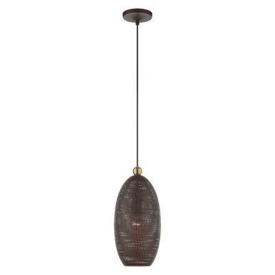 Dublin 1 Light Small Pendant 18 Inch Tall by Livex - 49101