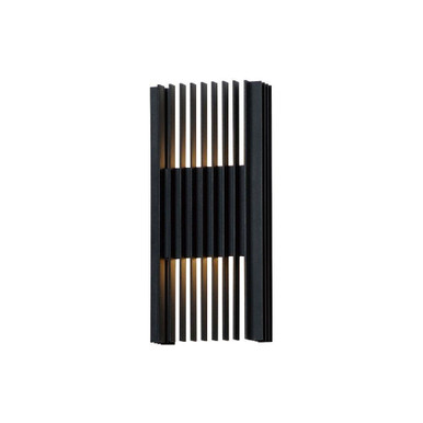 Rampart 12W 2 LED Light Outdoor Wall Mount 14 Inch Tall by ET2 - E30116-BK
