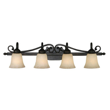 Belle Meade 4 Light Vanity Light by Golden - 4074-4 RBZ