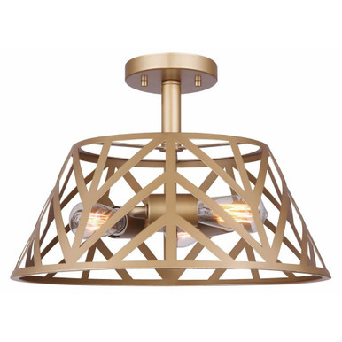 Maud 3 Light 4.75 Inch Wide Semi Flush Mount by Canarm Inc - ISF635B03PGD
