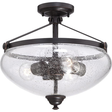 Laurel 3 Light 15.5 Inch Wide Semi Flush Mount by Nuvo - 60/5544