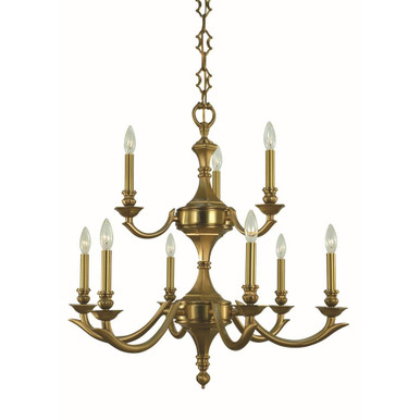 Scarsdale 9 Light Dining Chandelier 29 Inch and 29 Inch Wide by Framburg - 5939 BR