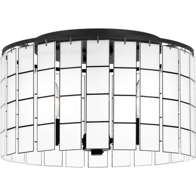 Seigler 3 Light 14 Inch Wide Semi Flush Mount by Quoizel - SGL1714MBK