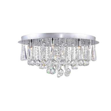 Brianna 12 Light Flush Mount by CWI - 5035C24C-R