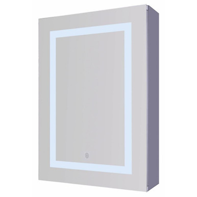 20W LED Square Medicine Cabinet Mirror 23.6 Inch Tall by Canarm - MC102A1624RN