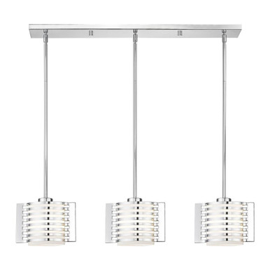 Hilliard 3 Light Modern Linear Chandelier by Livex - 41033