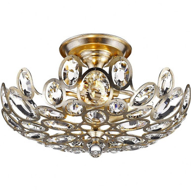 Sterling 3 Light 16 Inch Wide Flush Mount by Crystorama - 7583-dt