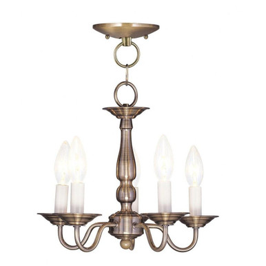 Williamsburgh 4 Light 13 Inch Wide Flush Mount by Livex - 5010-91