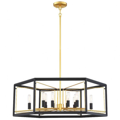 Sable Point 12 Light Oversized Pendant by Minka Metropolitan - N7859-707