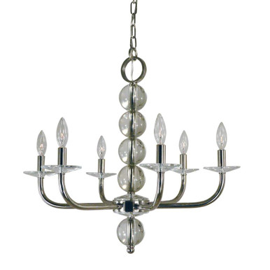 Glamour 6 Light Medium Chandelier by Framburg - 4966 PN