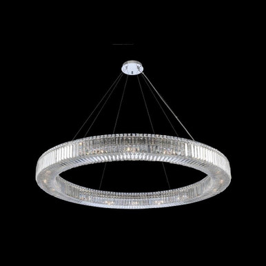 Rondelle 18 Light Oversized Pendant 60 Inch Wide by Allegri - 11713-010-FR001