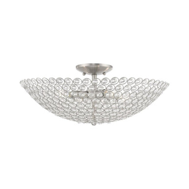Cassandra 4 Light 19.75 Inch Wide Flush Mount by Livex - 40447-91