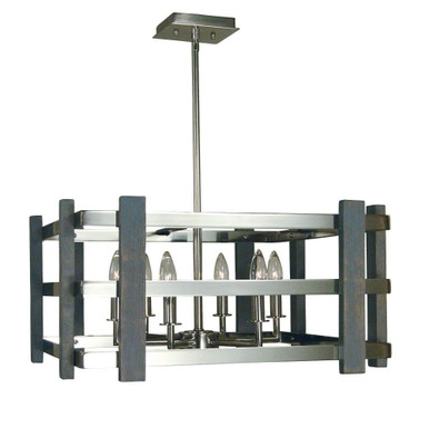 Arcadia 6 Light Small Dual Mount Chandelier by Framburg - 5266 PN