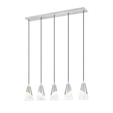 Aimie 5 Light Linear Chandelier 13.25 Inch Tall and 6 Inch Wide by Z Lite - 828P6-5L