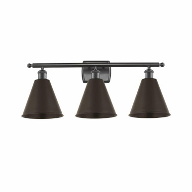 Ballston Cone 3 Light Vanity Light by Innovations - 516-3W-MBC-8