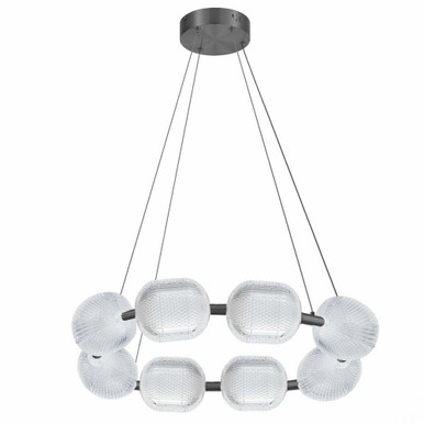 Peri 56W 8 LED Chandelier 6 Inch Tall and 32 Inch Wide by Dainolite - PRI-3256LEDP