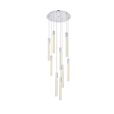 Weston 9 Light Large Pendant 24 Inch Tall by Elegant - 2067D24