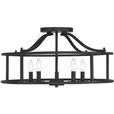 Stockton 5 Light 24 Inch Wide Semi Flush Mount by Savoy House - 6-1679-5
