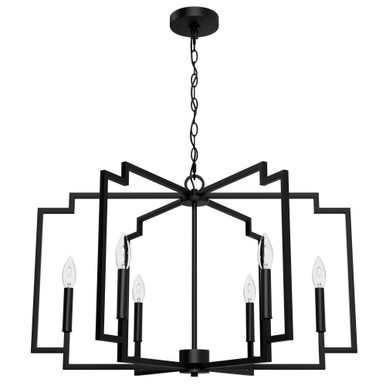 Zoanne 6 Light Large Candle Style Chandelier by Hunter - 45242