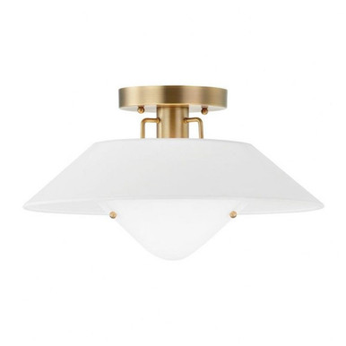 Otto 1 Light 16 Inch Wide Flush Mount by Troy - C8416-PBR