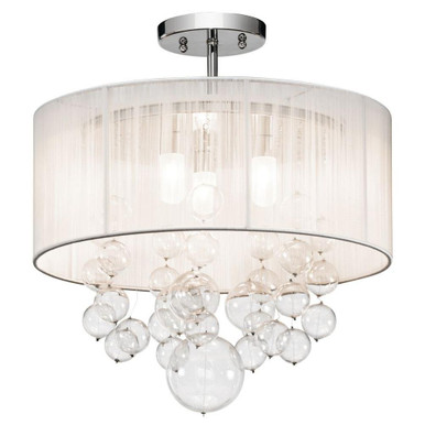 Imbuia 3 Light 16 Inch Wide Semi Flush Mount by Elan - 83227