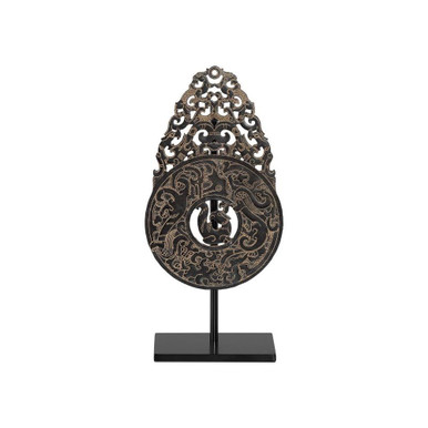 Han Dynasty Jade Symbol 6.75 Inch Sculpture by Currey Company - 1200-0862