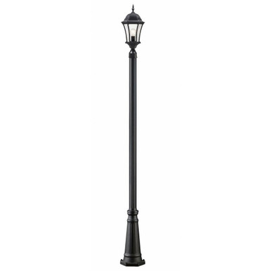 Wakefield 1 Light Outdoor Post Mount Lantern 10 x 116 Inches by Z-Lite - 522PHM-519P-BK