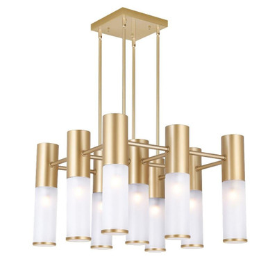 Pipes 16 LED Light Small Chandelier by CWI - 1221P20-16-625