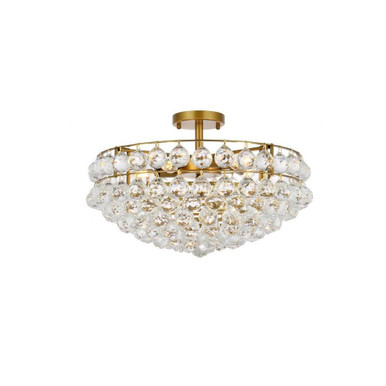 Savannah 5 Light 20 Inch Wide Flush Mount by Elegant - 1107F20