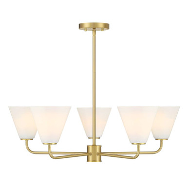Blair 5 Light Chandelier 9.25 Inch Tall and 30 Inch Wide by Savoy House - 1-4015-5