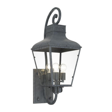 Dumont 3 Light Candle Style Wall Lantern 32 Inch Tall by Crystorama - dum-9803-ge
