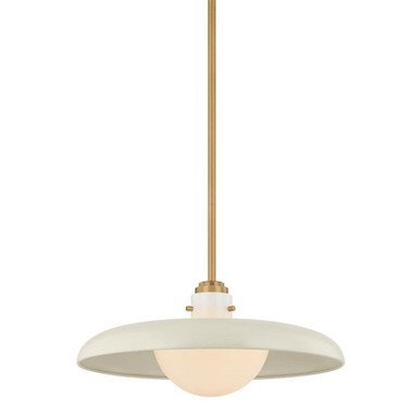 Gustavo 1 Light Pendant 8.75 Inch Tall and 20 Inch Wide by Troy - F2620-PBR/OW
